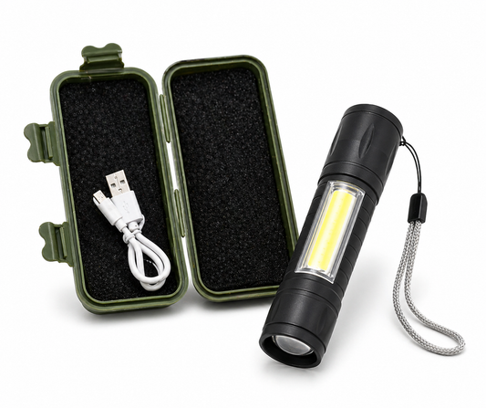 Mini Linterna Táctica Dual